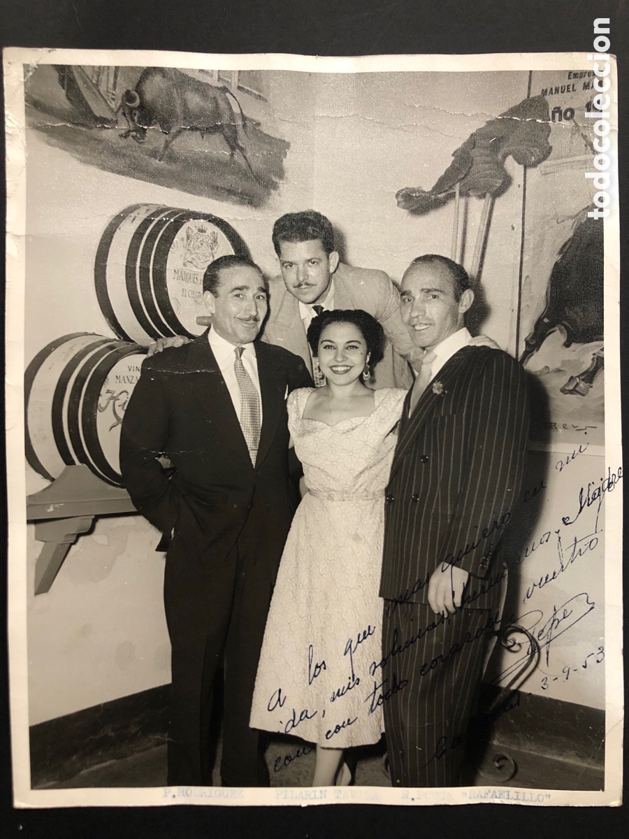 Photos of Singers: Foto original de pilarin tavira y Rafael ponce rafaelillo en villa rosa caracas 20 x 25 cm