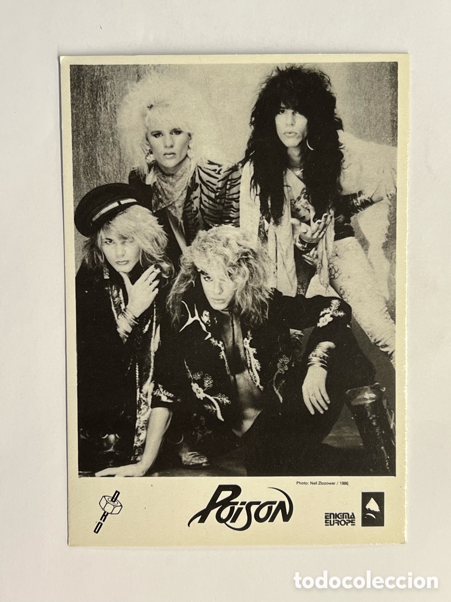 Photos of Singers: POISON. Photo: Neil Zlozower 1986, ENIGMA EUROPE. banda estadounidense de Glam metal