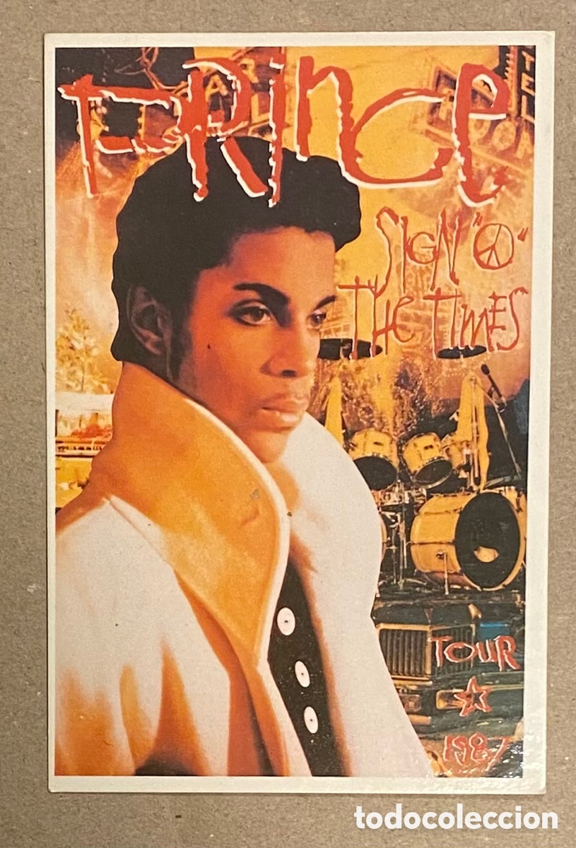 Photos of Singers: PRINCE &ldquo;SIGN O&rsquo; THE TIMES WORLD TOUR 1987&rdquo;. POSTAL SIN CIRCULAR.