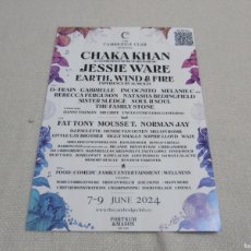 Fotos de Cantantes: CHAKA KHAN, JESSIE WARE, EARTH,WIND AND FIRE, MINI POSTER CONCIERTO 2024