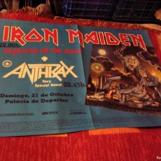 Fotos de Cantantes: IRON MAIDEN + ANTHRAX CARTEL ORIGINAL GIRA TOUR 1990 BARCELONA 87X120