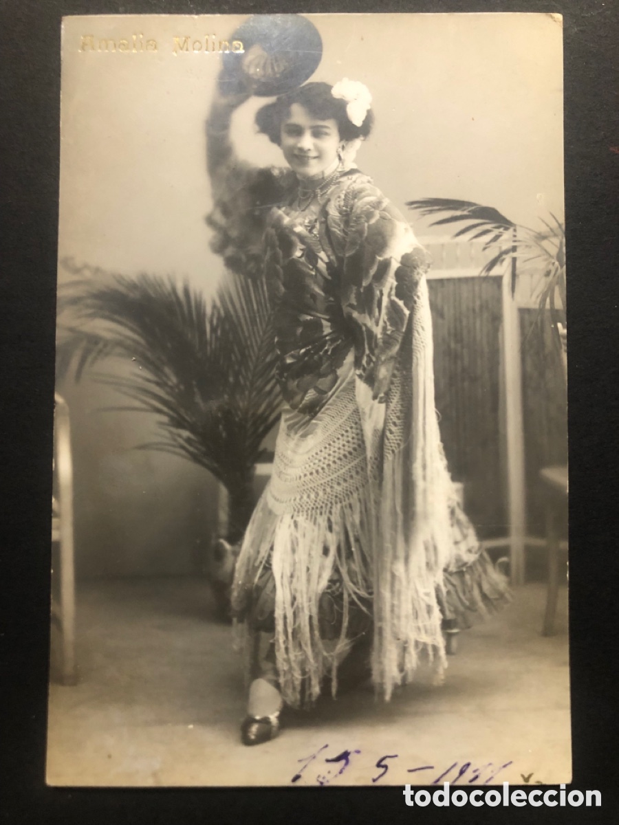 Photos de Chanteurs et Chanteuses: Antigua tarjeta de la cupletista Amalia Molina