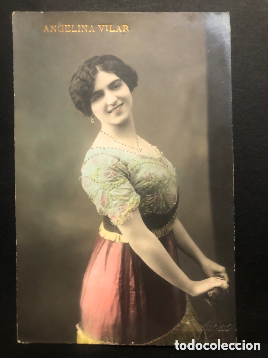 Photos de Chanteurs et Chanteuses: Antigua tarjeta de la soprano y actriz angelina Vilar