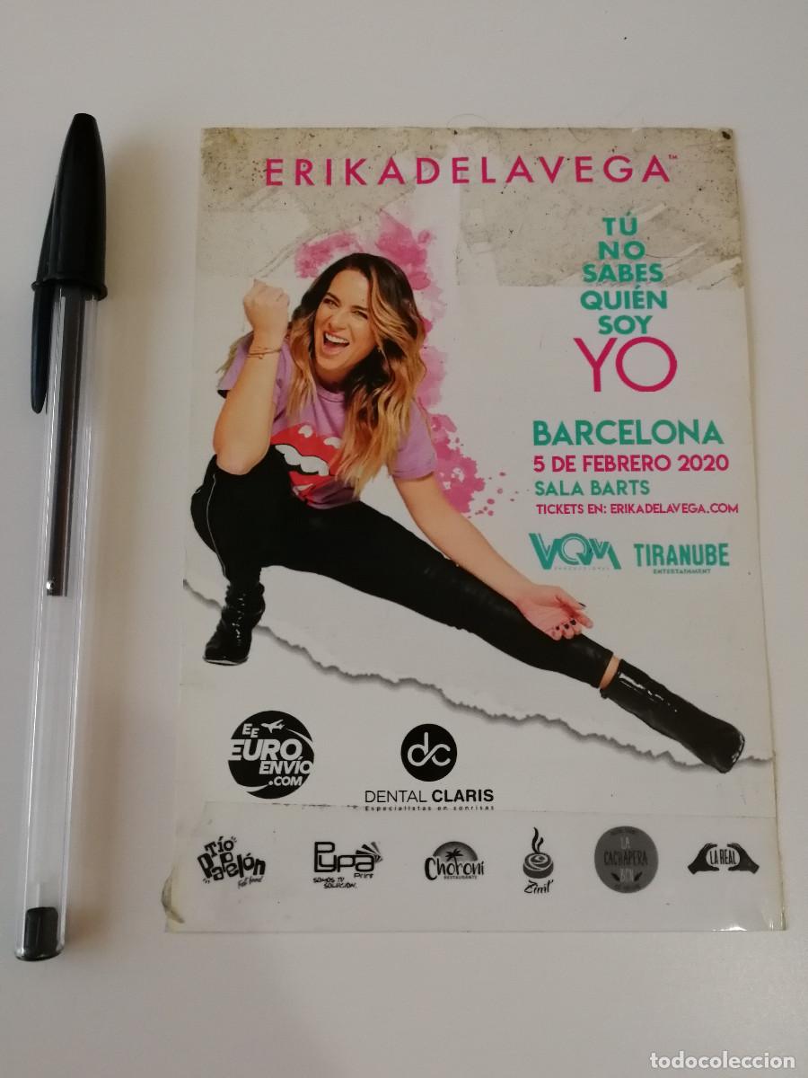 Fotos de Cantantes: TARJETA ORIGINAL -10*15- Erika de la Vega - TEATRO - TU NO SABES QUIEN SOY YO - A&Ntilde;O 2020