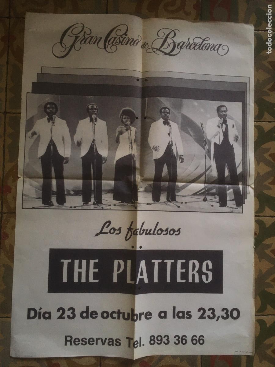 Photos de Chanteurs et Chanteuses: the platters poster cartel original antiguo