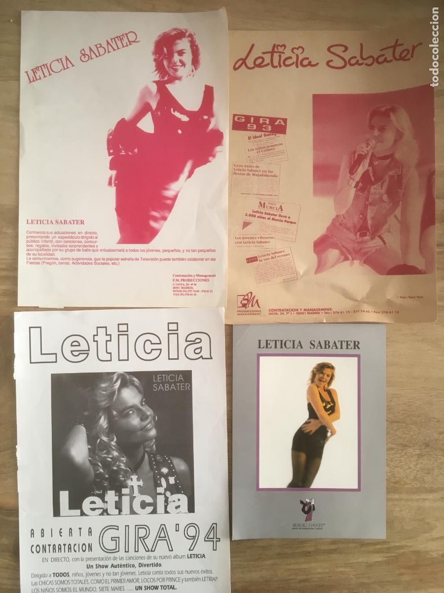 Photos de Chanteurs et Chanteuses: leticia sabater lote 4 folletos catalogos publicitarios originales antiguos