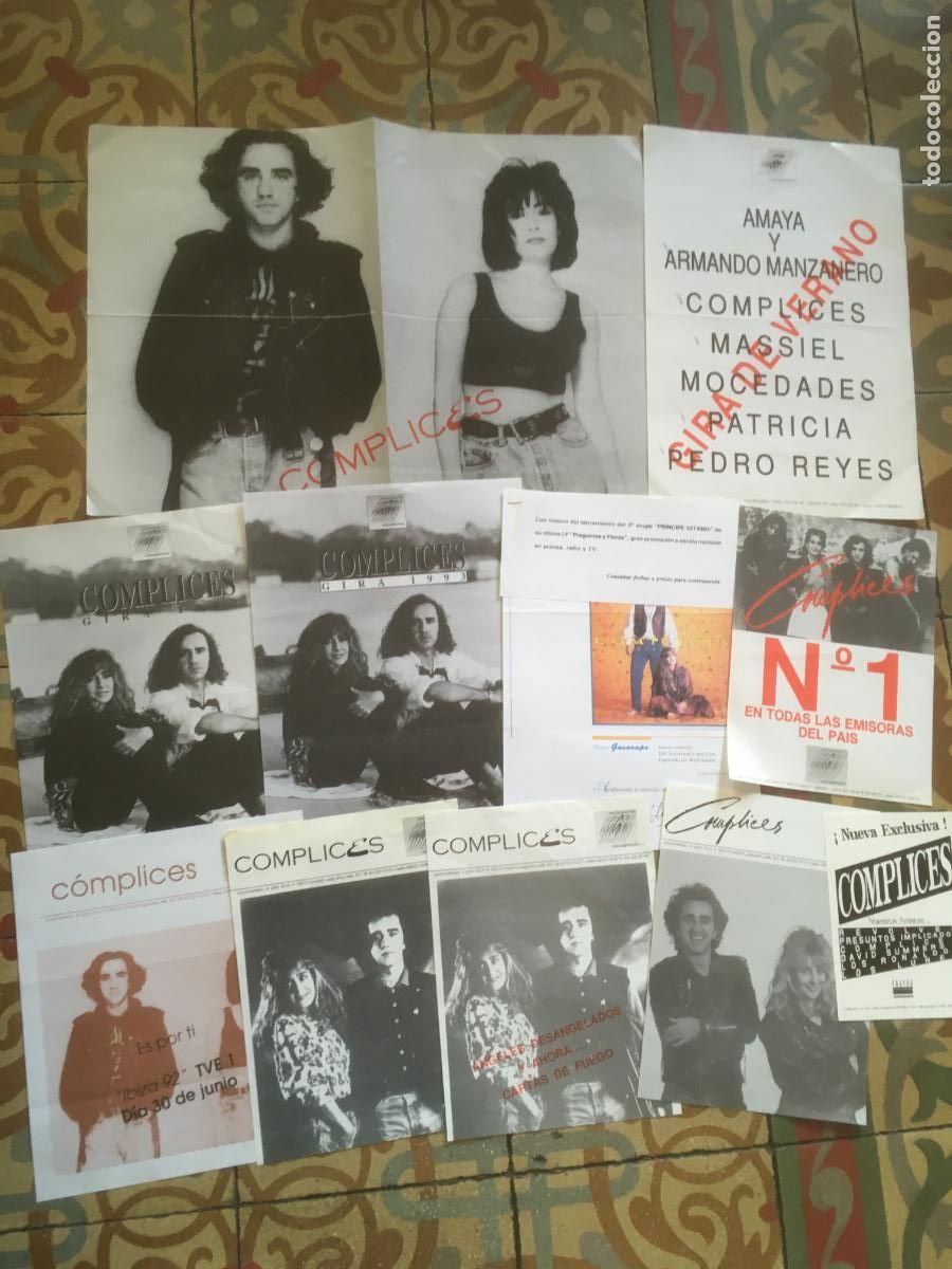 Fotos von Musikern: complices lote folletos y catalogos publicitarios originales a&ntilde;os 80
