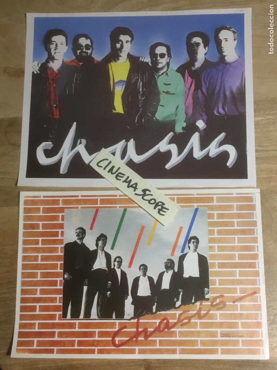 Fotos von Musikern: chasis lote 2 carteles publicitarios originales a&ntilde;os 80