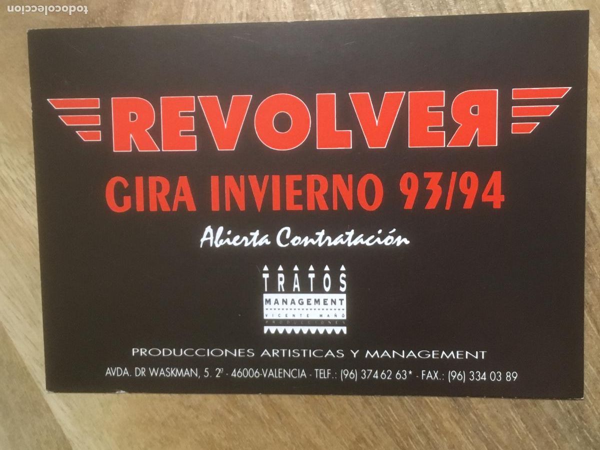 Photos of Singers: revolver gira 93 postal discografica original