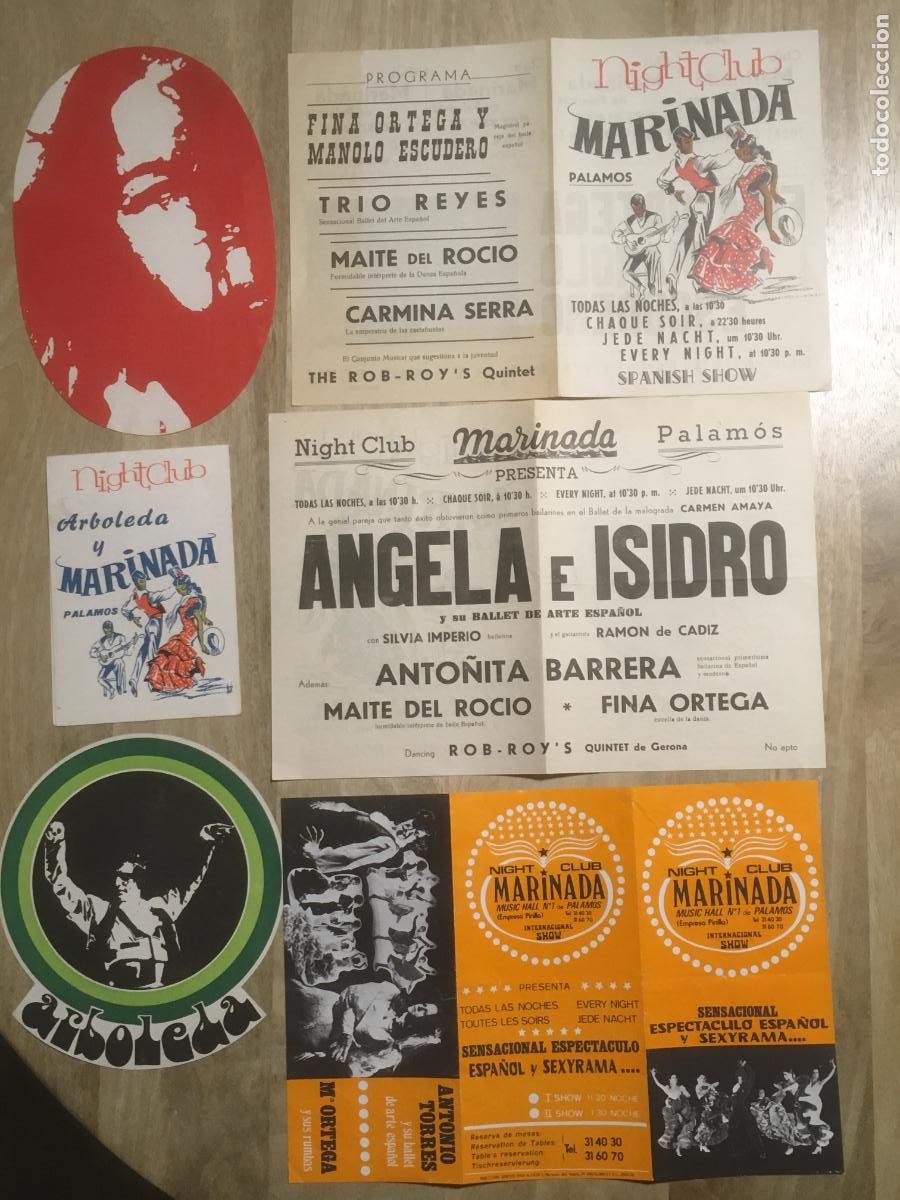 Fotos von Musikern: la arboleda marinada palamos local espectaculos night club lote folletos originales antiguos