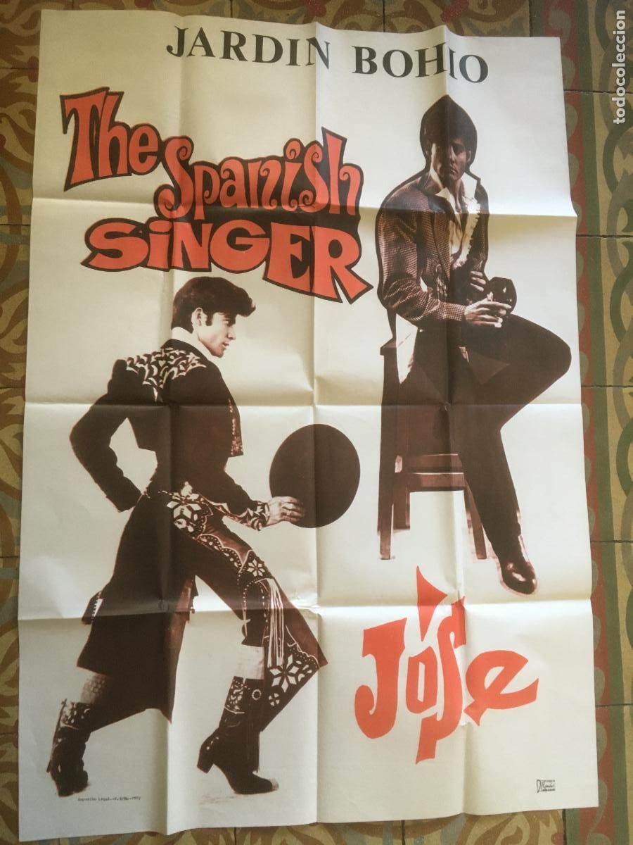 Photos de Chanteurs et Chanteuses: jose the spanish singer jardin bohio poster cartel original 1972