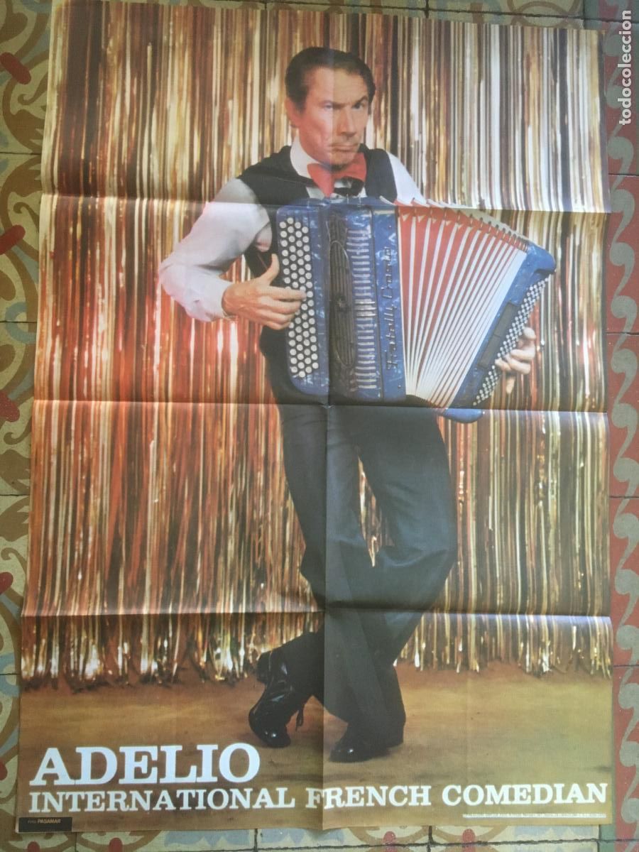 Photos de Chanteurs et Chanteuses: adelio international french comedian poster cartel original 1978
