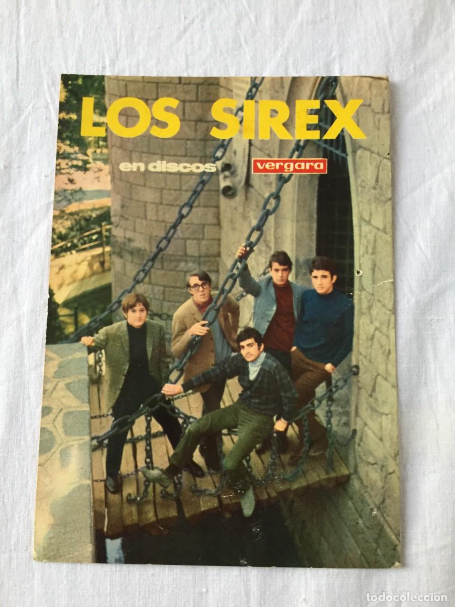 Photos de Chanteurs et Chanteuses: TARJETA POSTAL PROMOCIONAL DEL GRUPO LOS SIREX CON LA DISCOGRAFIA DE VERGARA