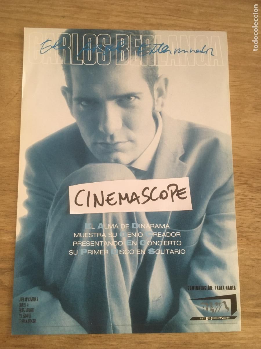 Photos of Singers: carlos berlanga dinarama folleto catalogo original antiguo