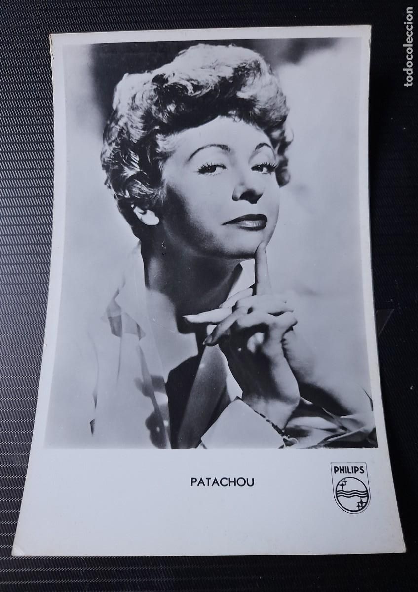 Photos de Chanteurs et Chanteuses: Foto Postal promoci&oacute;n cantante PATACHOU en Discos PHILIPS