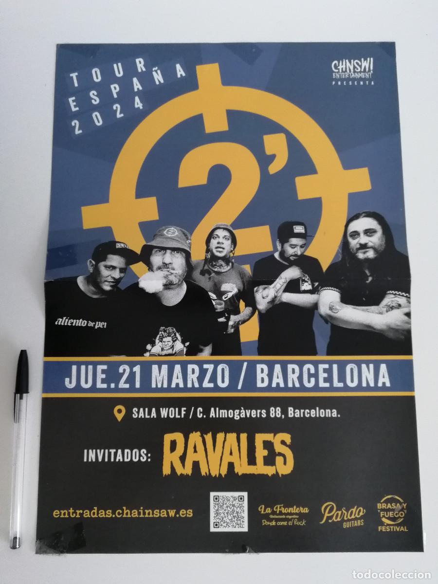 Photos of Singers: CARTEL ORIGINAL -A3- 2 MINUTOS - MUSICA - ROCK - RAVALES - CONCIERTO ESPA&Ntilde;A