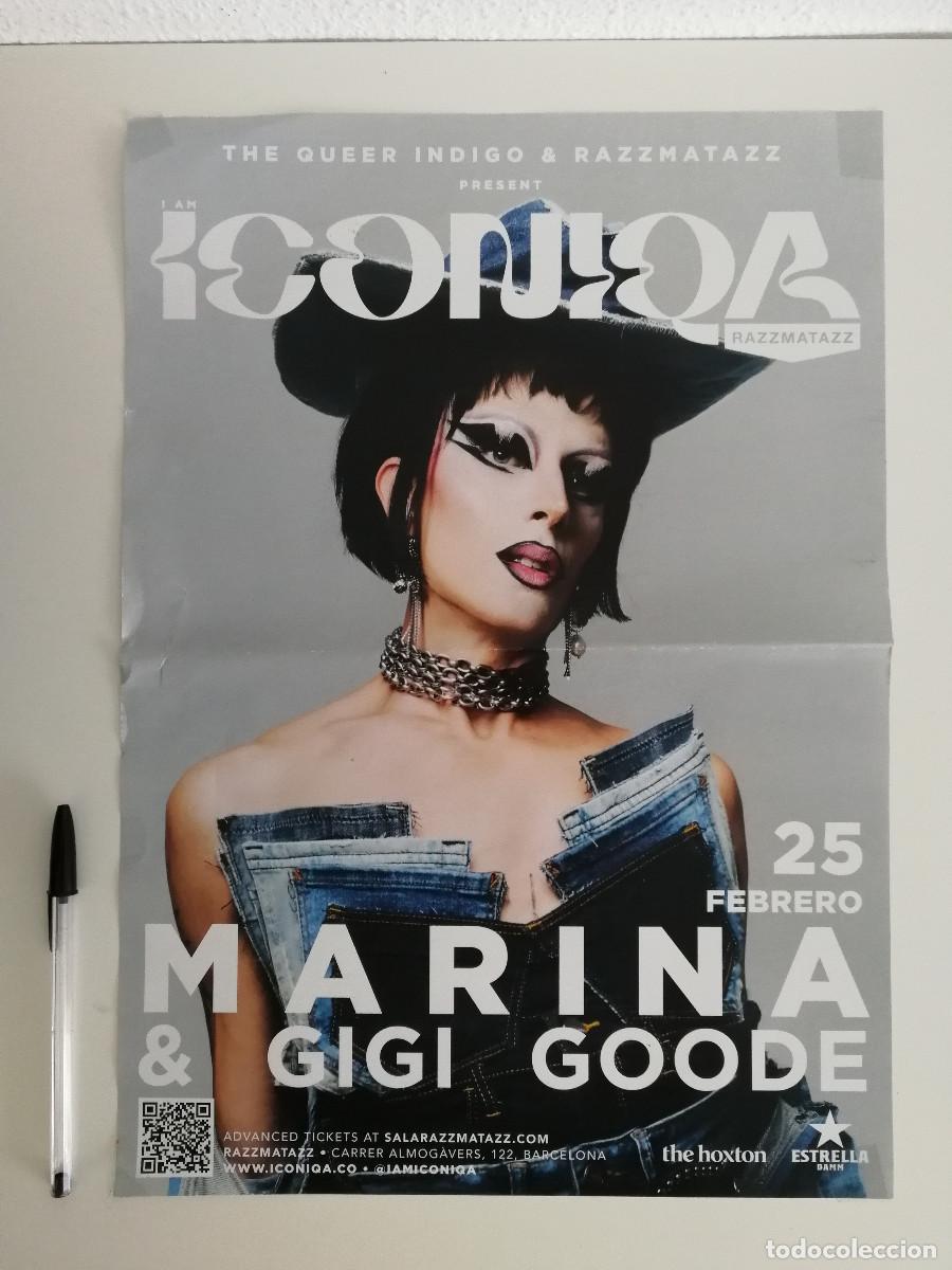 Photos of Singers: CARTEL ORIGINAL -A3- MARINA & GIGI GOODE - MUSICA - DRAG