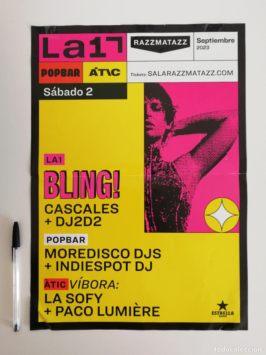 Photos de Chanteurs et Chanteuses: CARTEL ORIGINAL -A3- Bling Cascales - DJ2D2 - MTF SOUND - MUSICA
