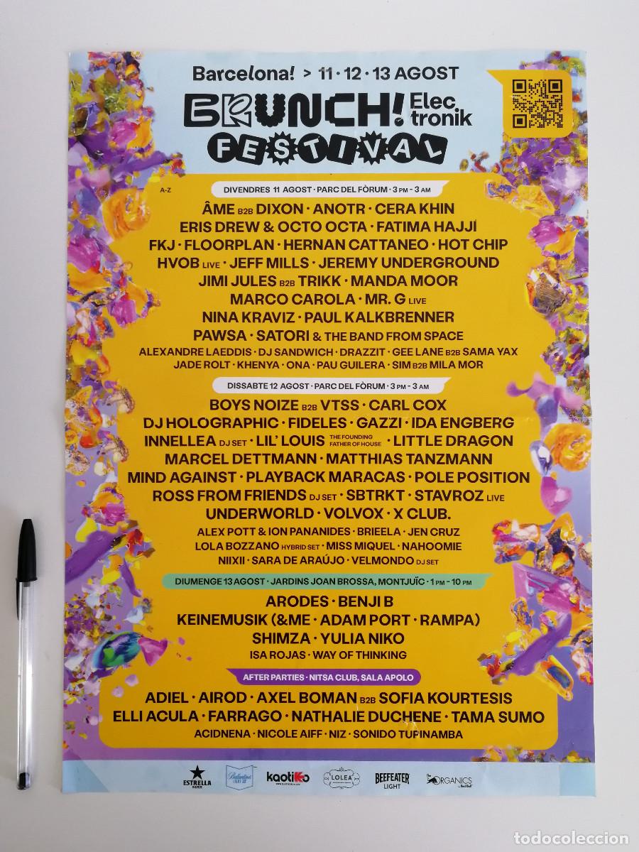 Photos de Chanteurs et Chanteuses: CARTEL ORIGINAL -A3- Brunch Electronik Festival - AME - BOYS NOIZE - TECHNO - MUSICA