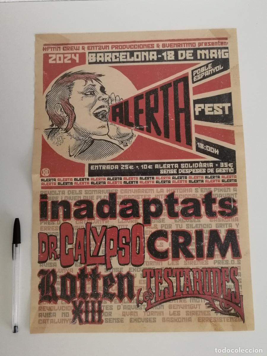 Fotos de Cantantes: CARTEL ORIGINAL -A3- CRIM - Inadaptats - Dr. Calypso -Rotten XIII - MUSICA - PUNK ROCK