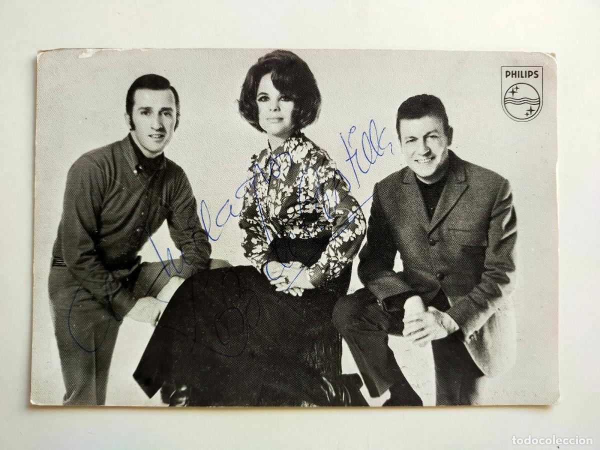 Photos of Singers: LOS 3 DE CASTILLA. Postal - Ficha Promocional PHILIPS. Dedicada y Firmada.