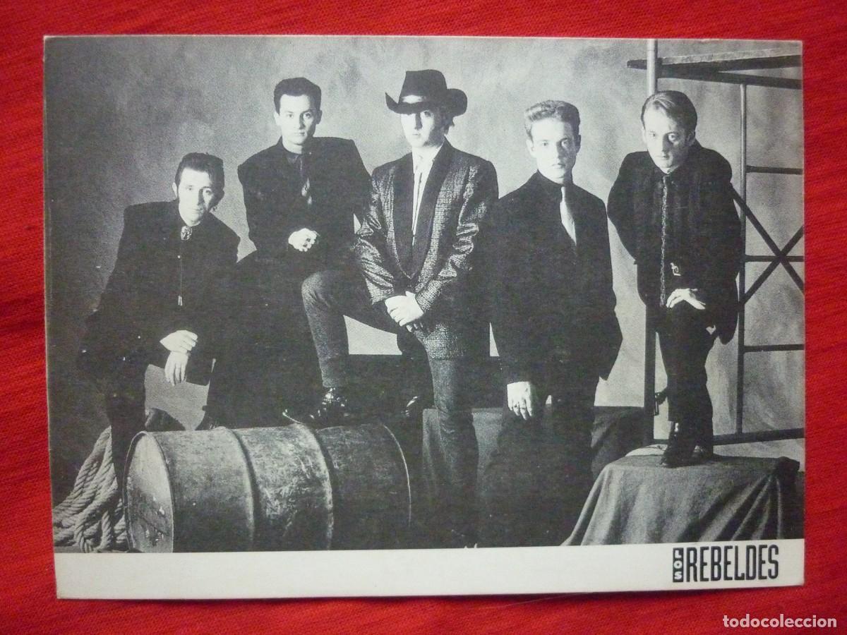 Photos of Singers: TARJETA - FOTO PUBLICITARIA DEL GRUPO LOS REBELDES (DEL DISCO EN CUERPO Y ALMA) A&Ntilde;O 1990