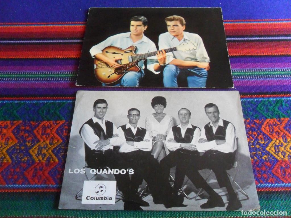 Photos de Chanteurs et Chanteuses: FOTO COLUMBIA DISCOGRAF&Iacute;A AUT&Oacute;GRAFO LOS QUANDO'S Y POSTAL DUO JUVENT'S POSTALCOLOR 48. 1963.