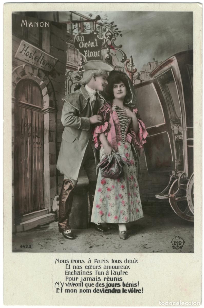 Photos of Singers: Serie de 4 postales coloreadas (ca. 1905) de MANON LESCAUT_ELD 4423