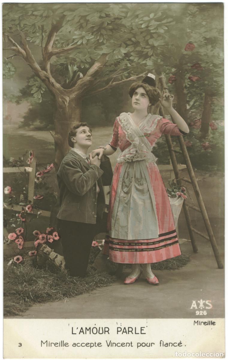 Fotos von Musikern: Serie incompleta de 9/10 postales &oacute;pera MIREILLE (Charles Gounod)_AS 926