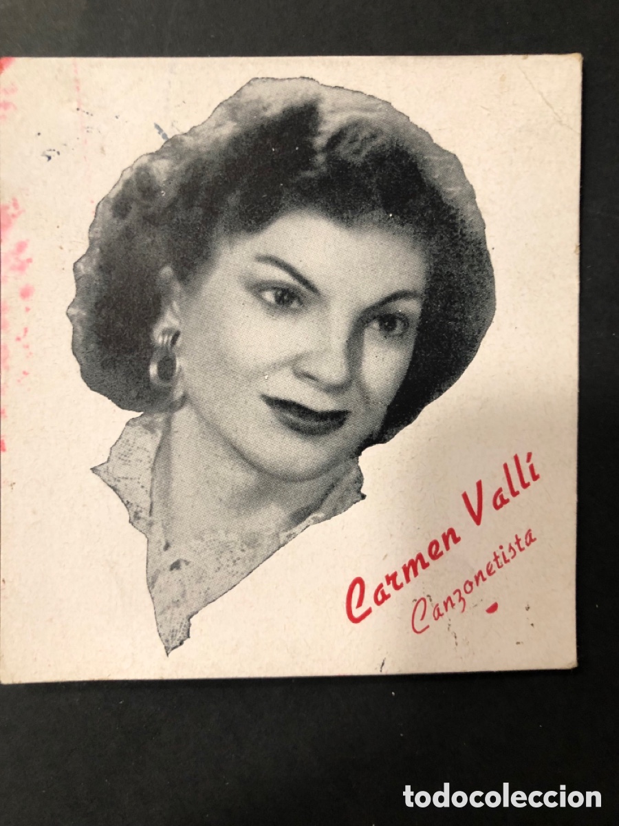 Photos de Chanteurs et Chanteuses: Tarjeta cantante Carmen Valli 11