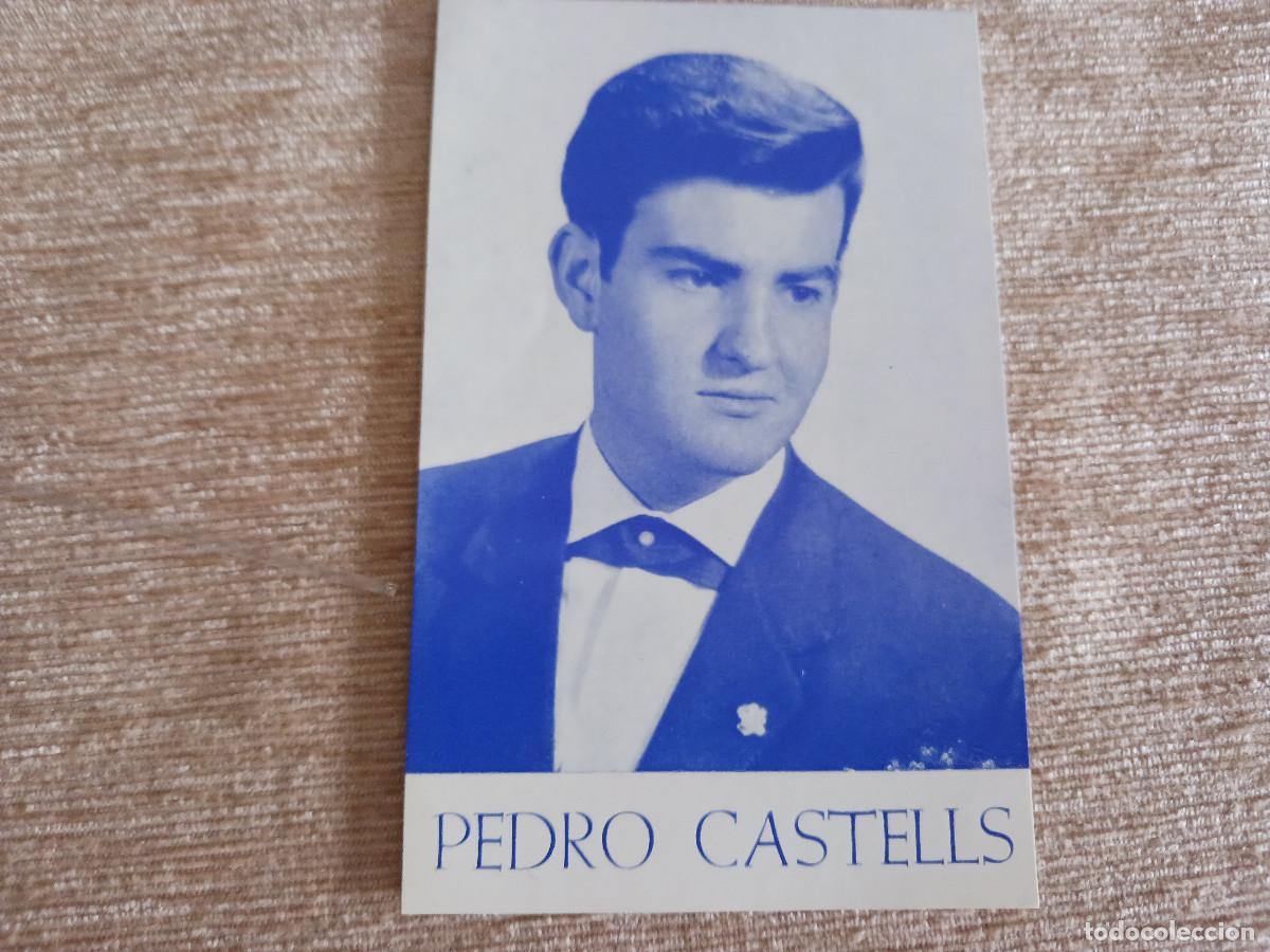 Photos de Chanteurs et Chanteuses: Antigua tarjeta postal promocional de pedro castells