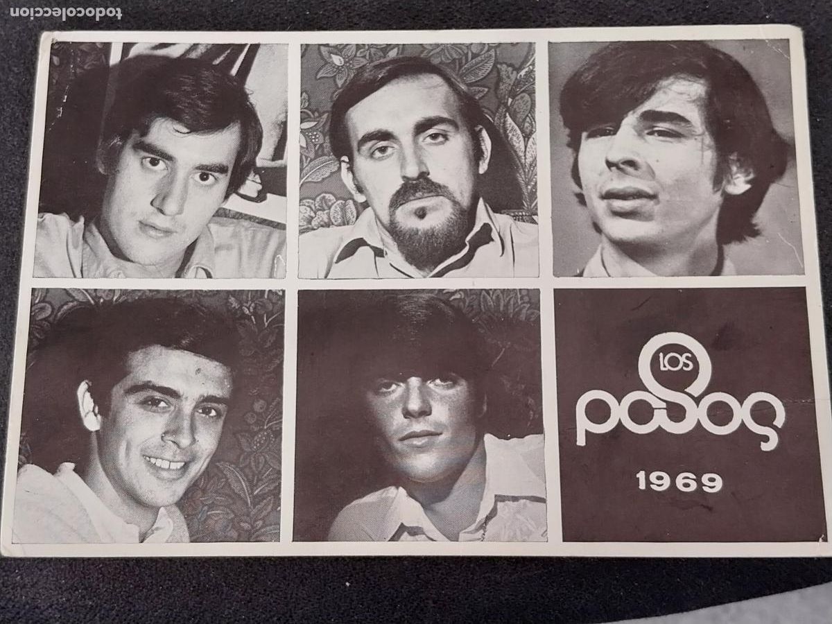 Photos of Singers: LOS PASOS GRUPO MUSICAL 14 X 9,3CM ORIGINAL A&Ntilde;OS 60 DORSO SELLO CLUB 1969 16X 10,8CM