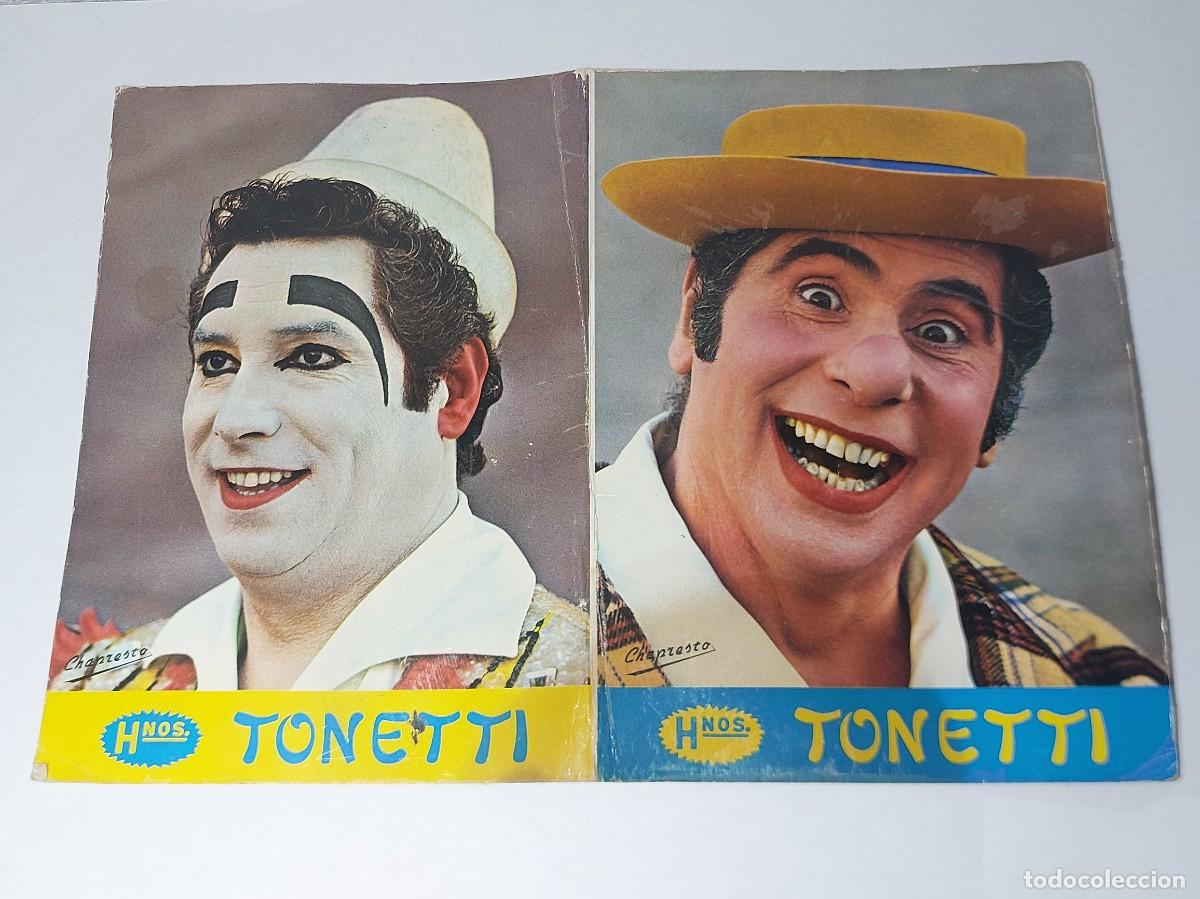 Photos of Singers: ANTIGUA TARJETA POSTAL PUBLICIDAD DE CIRCO PAYASOS HERMANOS TONETTI A&Ntilde;OS 70 AUTOGRAFO SERIGRAFIADO