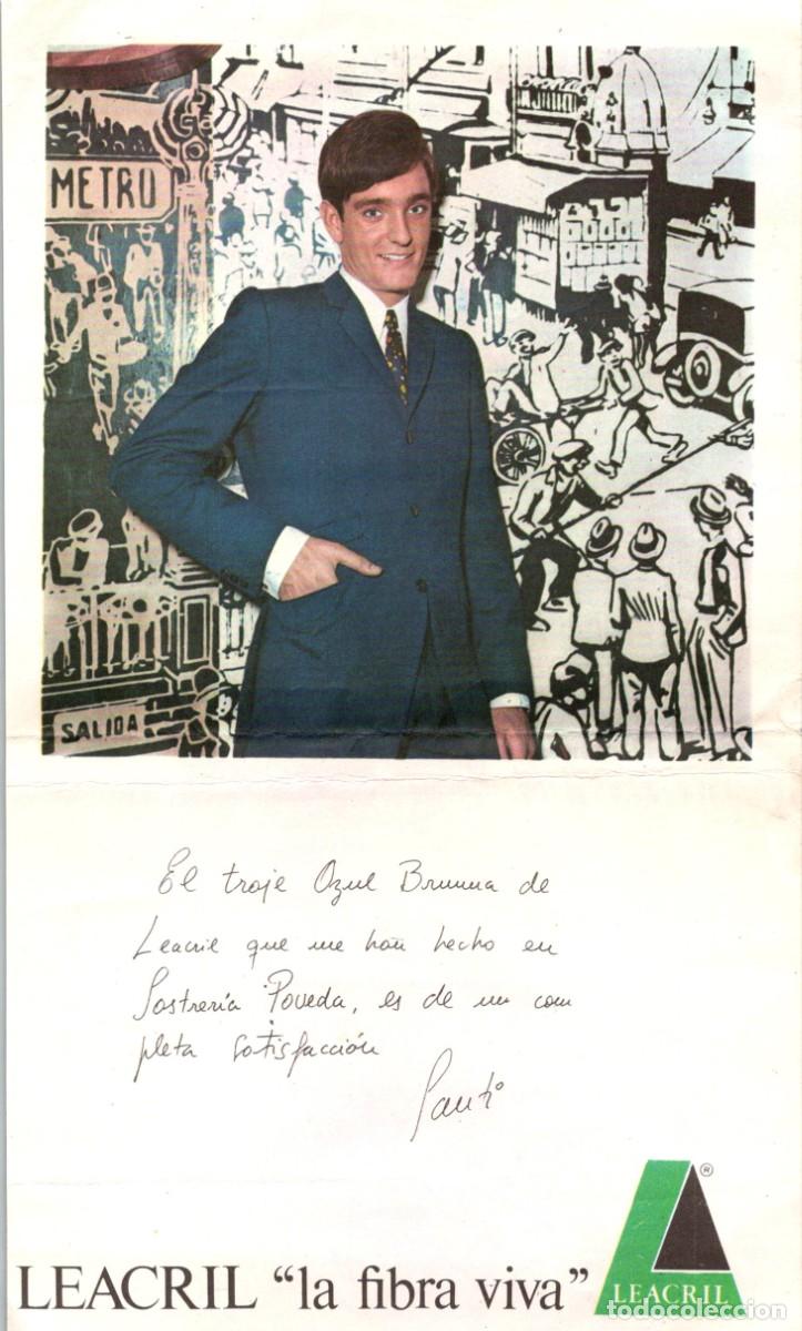 Photos of Singers: Los Mustang - Santi - Aut&oacute;grafo - Publicidad Leacril - Sastrer&iacute;a Poveda - Dibujo Opisso - 216x123mm