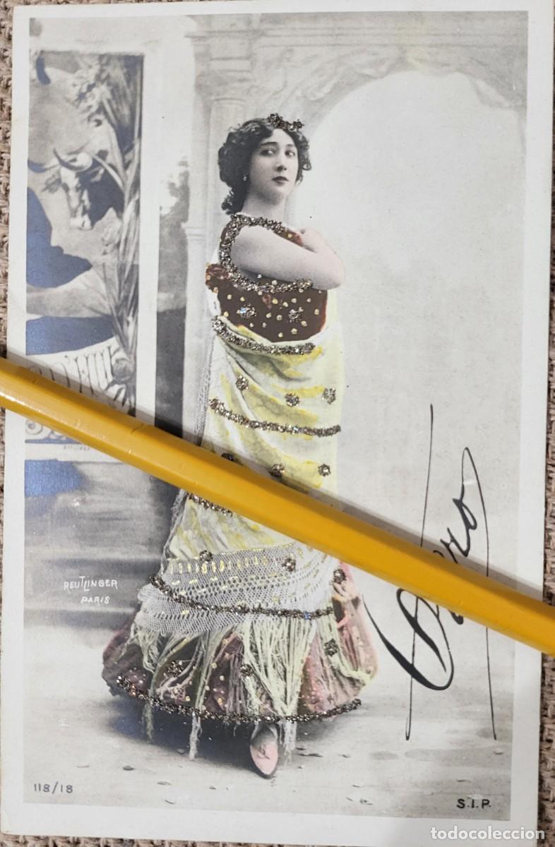Photos of Singers: Bella Otero postal original 9 X 13 ctms...