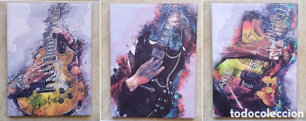 Photos of Singers: 3 Cuadros carteles GUITARRAS