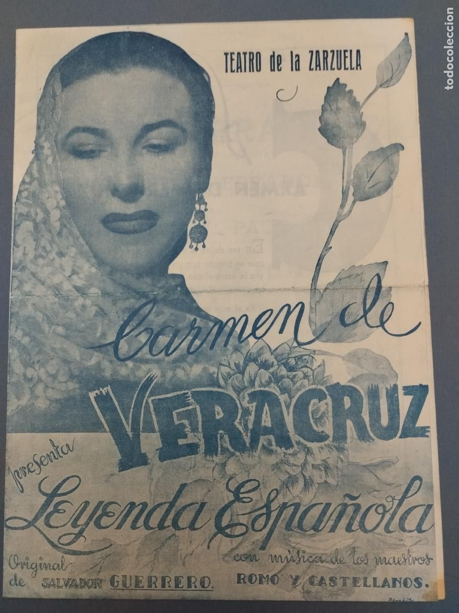 Photos de Chanteurs et Chanteuses: G-TEATRO DE LA ZARZUELA. CARMEN DE VERACRUZ EN LEYENDA ESPA&Ntilde;OLA. SE INCLUYE UNA FOTOGRAFIA