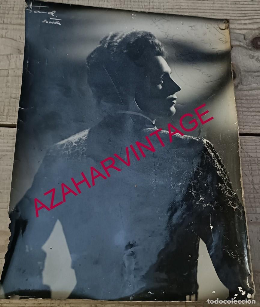 Fotos von Musikern: ANTIGUA FOTOGRAFIA ORIGINAL AUTOGRAFIADA DEL ARTISTA FLAMENCO ANGEL BERMEJO, 175X235MM