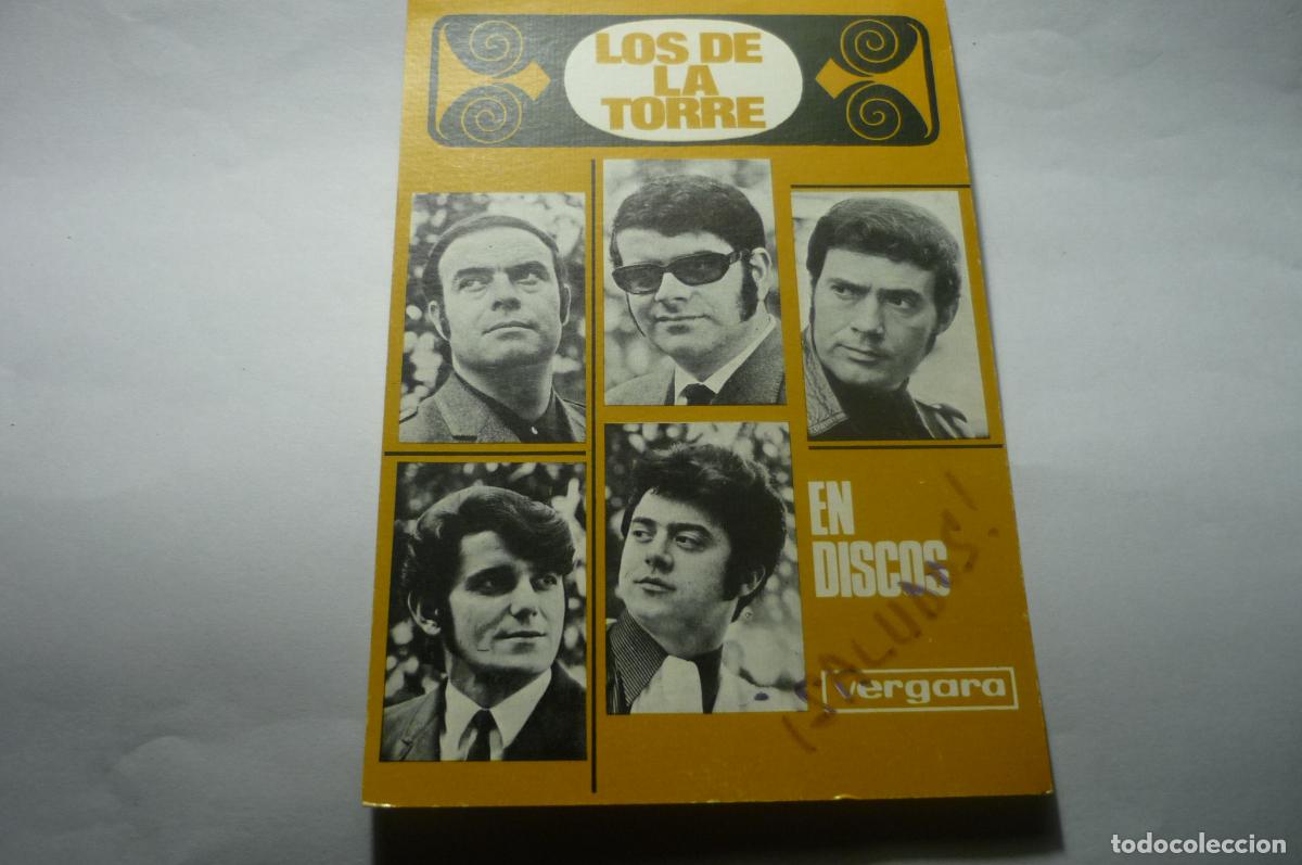 Photos of Singers: tarjeta discos vergara los de la torre .-dorso discograia cm