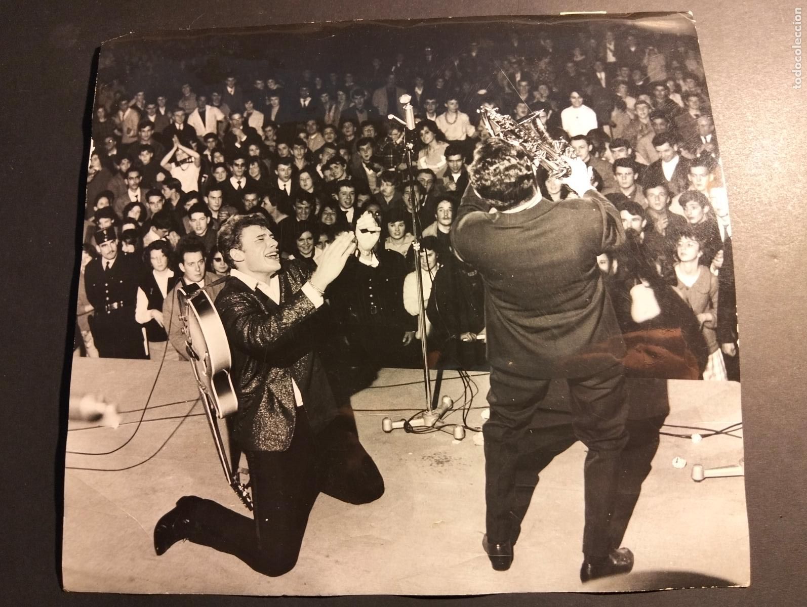 Fotos von Musikern: JHONNY HALLYDAY CANTANTE ROCK ROLL FOTOGRAFIA ANTIGUA ORIGINAL A&Ntilde;OS 60 20 X 22 CMTS