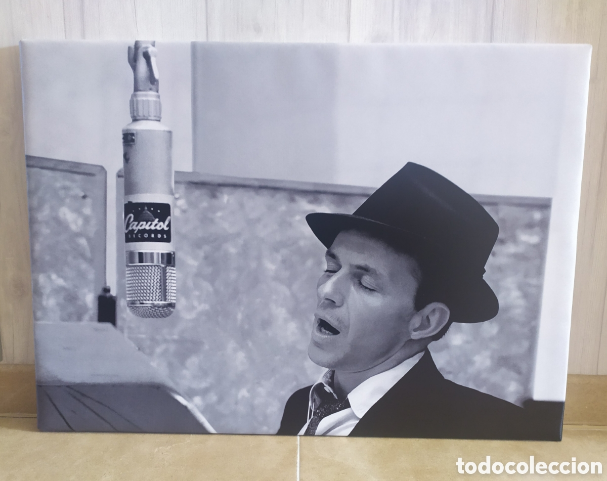 Fotos de cantantes: Cuadro FRANK SINATRA micr&oacute;fono - Foto 1