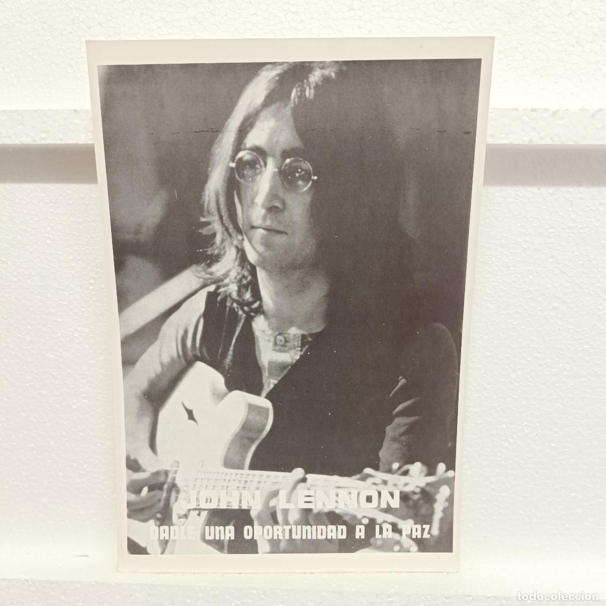 Fotos de Cantantes: POSTER JOHN LENNON. DADLE OTRA OPORTUNIDAD A LA PAZ. TAMA&Ntilde;O FOLIO.