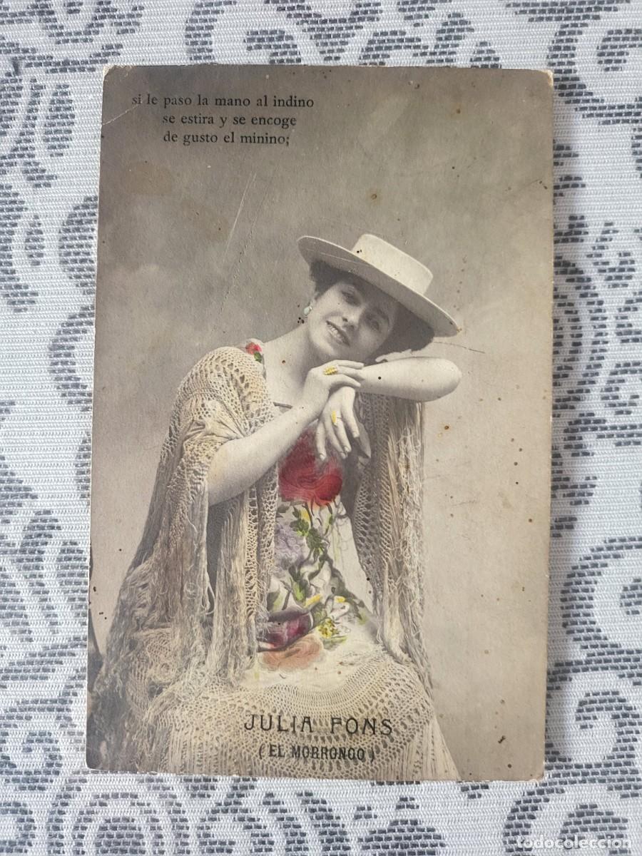 Photos de Chanteurs et Chanteuses: Julita Fons postal antigua 9 X 13 ctms...El morrongo.