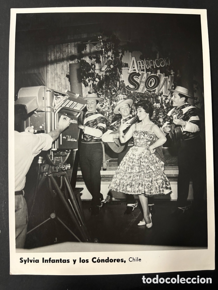 Fotos von Musikern: Foto original sylvia infantas y los c&oacute;ndores chile 18 x 23 cm