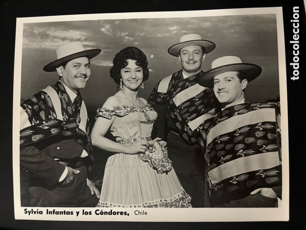 Fotos von Musikern: Foto original sylvia infantas y los c&oacute;ndores chile 18 x 23 cm