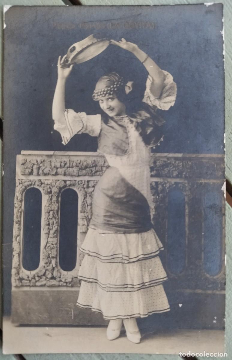 Fotos von Musikern: POSTAL FOTOGR&Aacute;FICA. PAQUITA RAMOS &rdquo;LA GOYITA&rdquo;. CANTANTE CUPLETISTA. 1916.