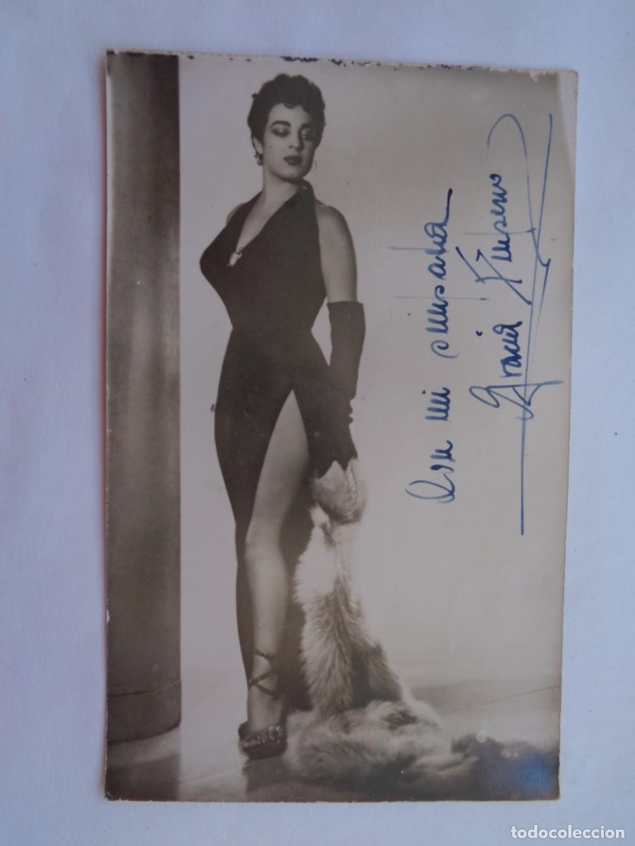 Fotos von Musikern: FOTO ORIGINAL DE LA SUPERVEDETTE GRACIA IMPERIO , CON DEDICATORIA Y FIRMA MANUSCRITA