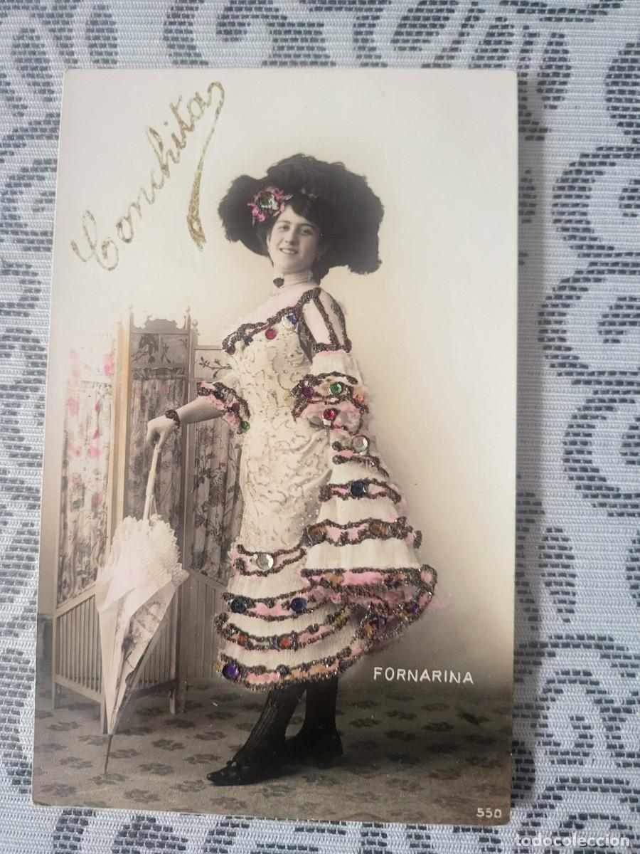 Fotos von Musikern: Fornarina cupletista postal 9 X 13 ctms...a&ntilde;o 1906.