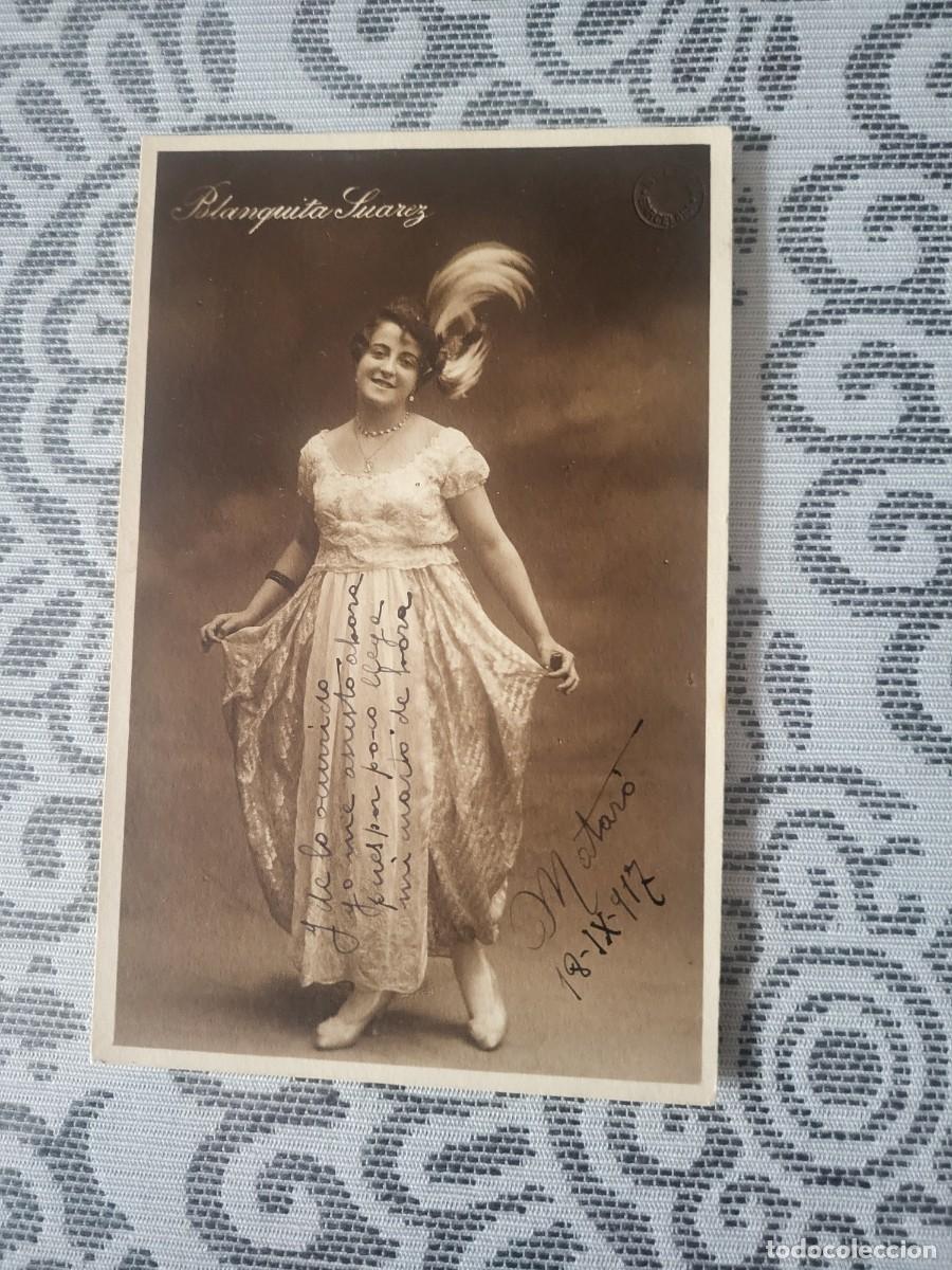 Fotos von Musikern: Blanquita Suarez cupletista postal 9 X 13 ctms...a&ntilde;o 1917.