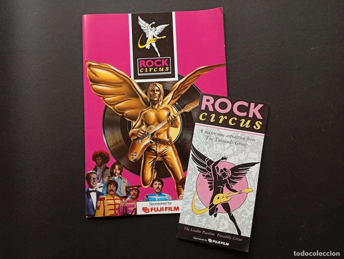 Photos of Singers: Gu&iacute;a oficial y folleto de publicidad de la exposici&oacute;n Rock Circus